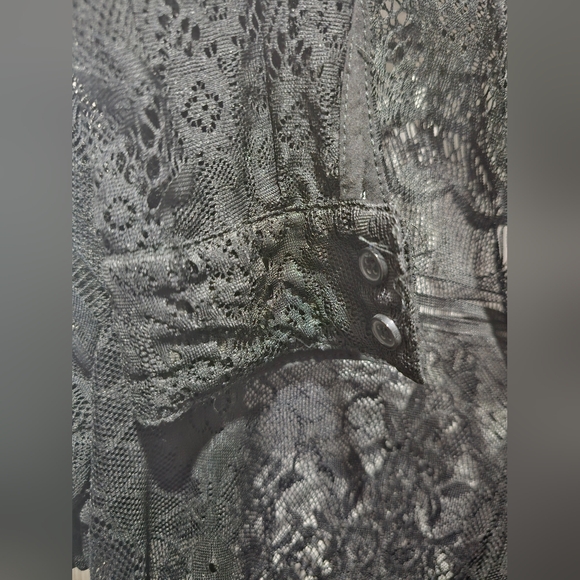 Dynamite Lace Knit Button Up Shirt - Picture 3 of 5